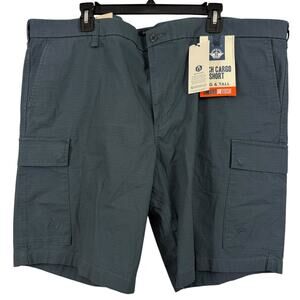Dockers Mens Tech Cargo Shorts Smart 360 Bit & Tall 10" Gray NWT Rip Stop sz 44